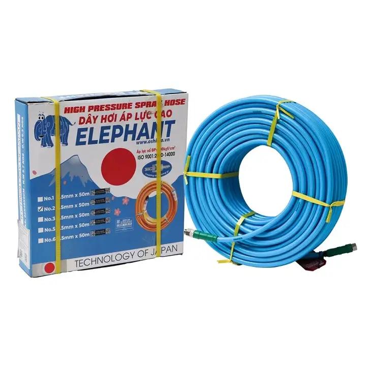 Dây Phun Xịt Rửa Elephant No.2 8.5mm x 50m Xanh dương