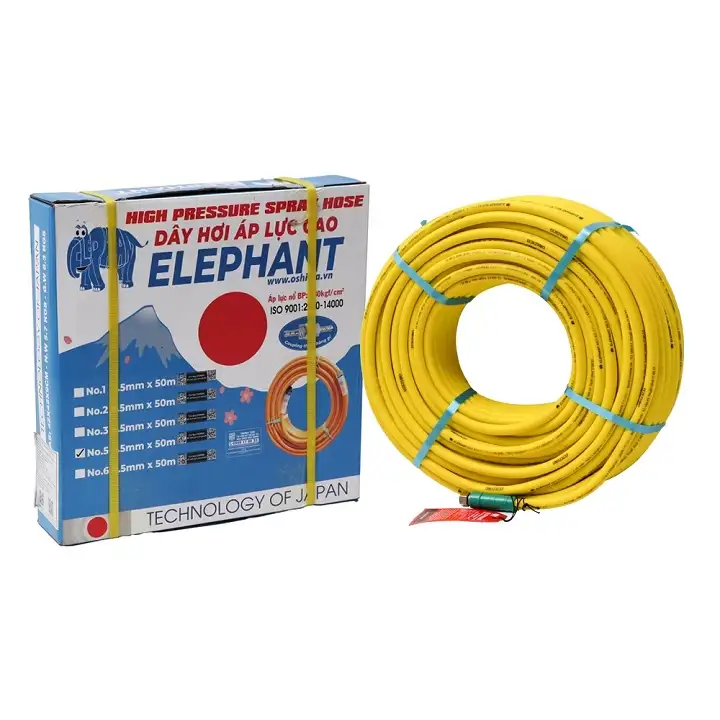 Dây Phun Xịt Rửa Elephant No.5 8.5mm x 50m Vàng