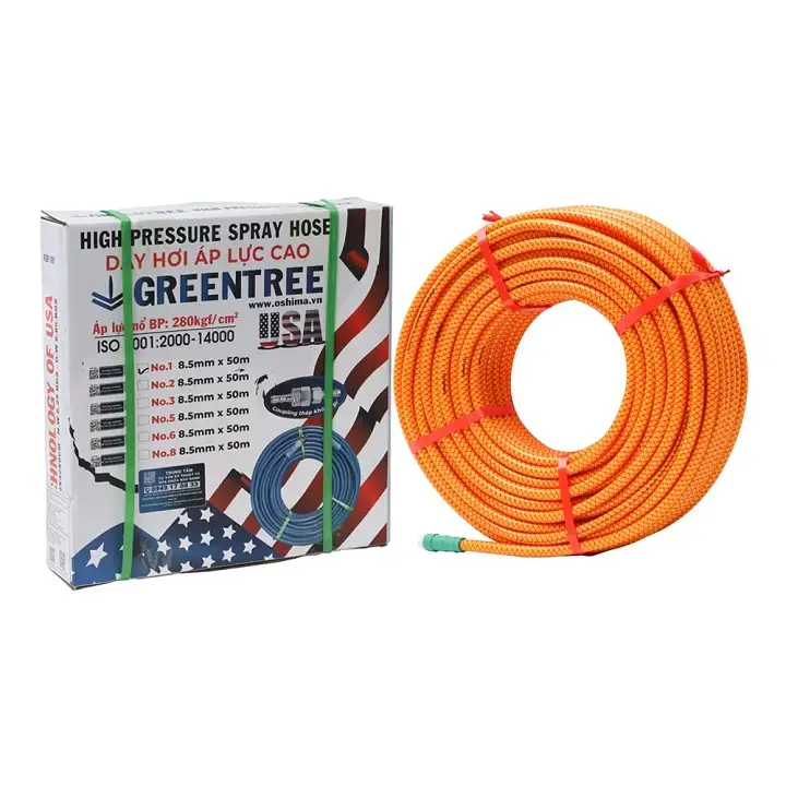 Dây Phun Xịt Rửa Greentree No.1 8.5mm x 50m Vàng