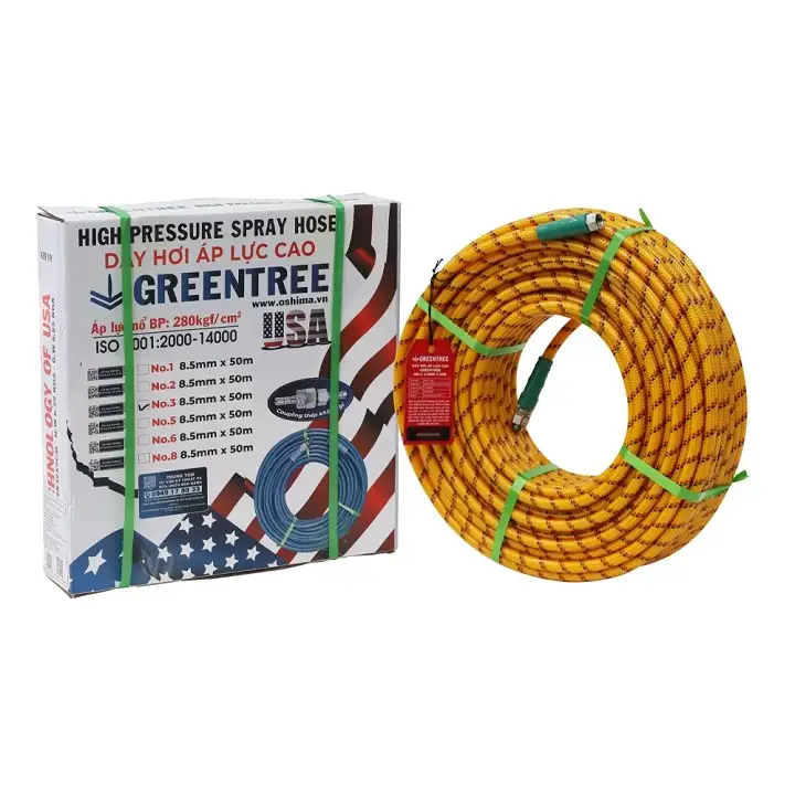 Dây Phun Xịt Rửa Greentree No.3 8.5mm x 50m Vàng