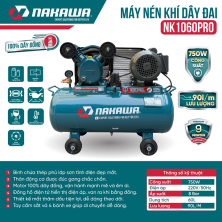 Máy Nén Khí Dây Đai 60 Lít Nakawa NK1060pro